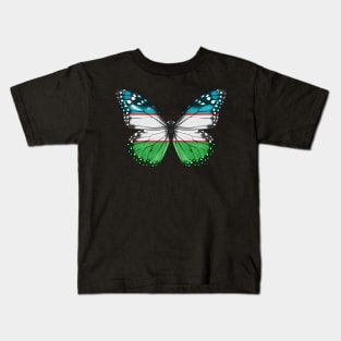 Uzbekistani Flag  Butterfly - Gift for Uzbekistani From Uzbekistan Kids T-Shirt